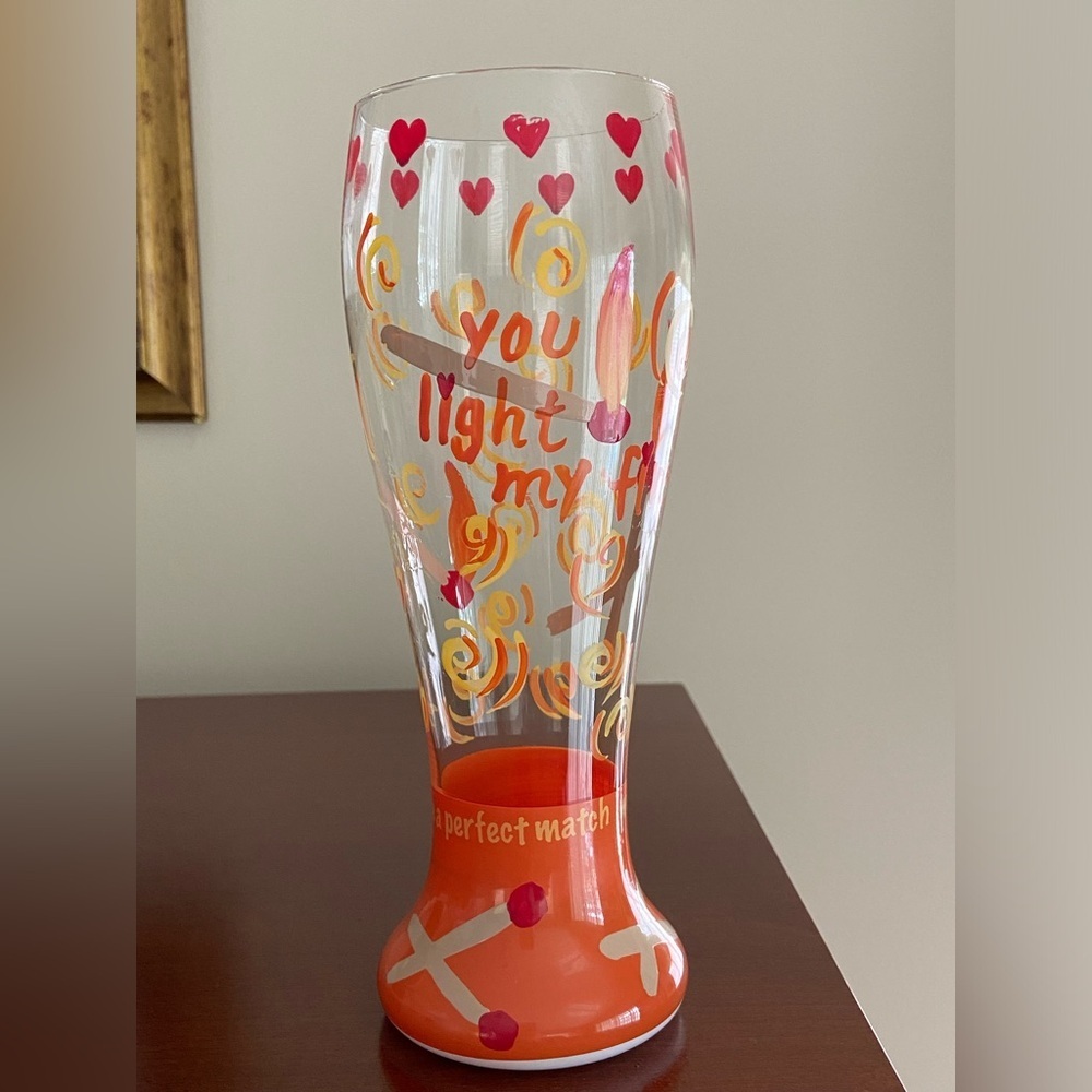 Top Shelf You Light My Fire Burning Love Fun Barware with a Twist Pilsner Glass